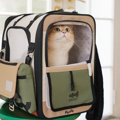 PurrPy Autumn Colours Pet Travel Backpack with Detachable Mini Bag