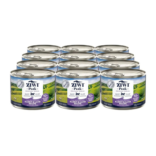 ZIWI Peak Rabbit & Lamb Recipe Grain Free Cat Can 185gx12, premium high-protein cat food cans