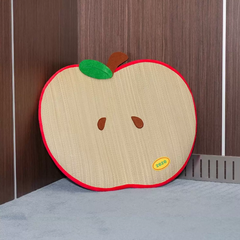 ZEZE Apple-Shaped Woven Rush Grass Pet Mat