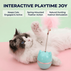 Cat Toy with Bell Feather – Interactive Cat Stick for Cats -petroom