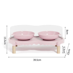 Dual Elevated Ceramic Pet Bowl – Bubble Dining Table For Pets