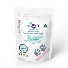 Freezy Paws Freeze-Dried Human Grade Whole Sardine Dog and Cat Treats 80g-PETROOM