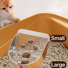 Heavy-Duty 304 Stainless Steel Cat Tofu Litter Scoop with Wooden Handle - Pre Order