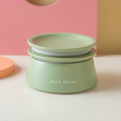 3-in-1 Ceramic Cat Bowl with Non-Slip Strip-Petroom