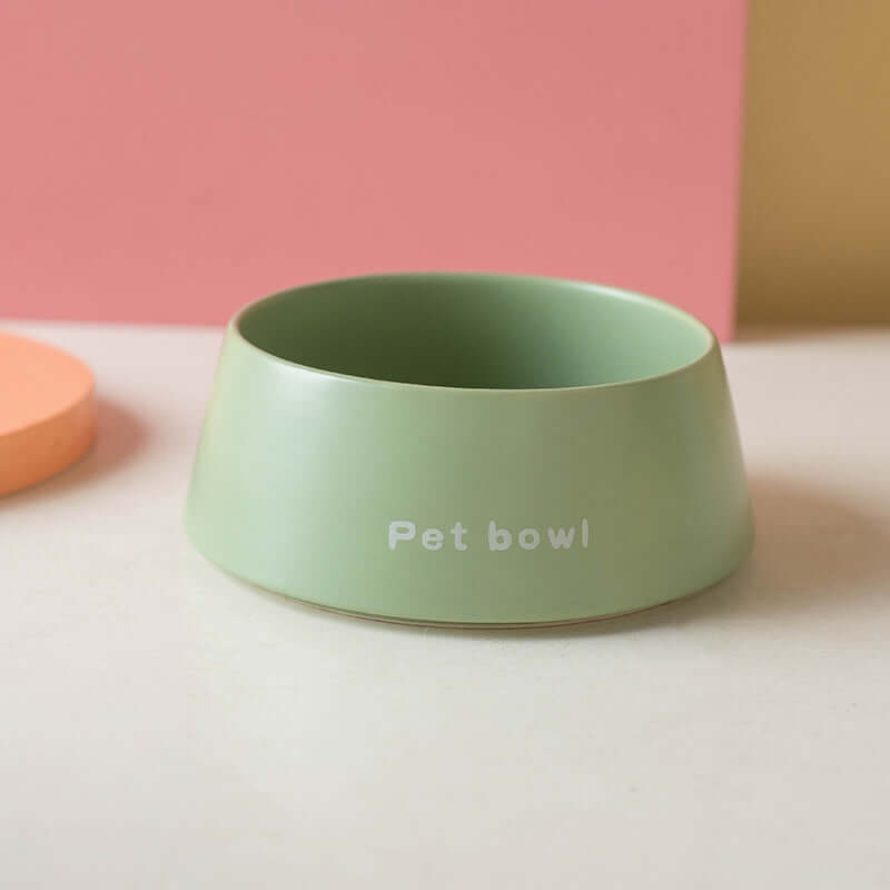 3-in-1 Ceramic Cat Bowl with Non-Slip Strip-Petroom