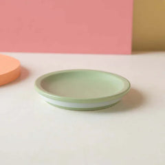 Mint green ceramic pet bowl for cats and dogs, stylish and practical pet supply