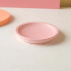 Soft pink ceramic pet bowl for cats and dogs, stylish and practical pet supply