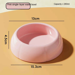 Donut Shape Ceramic Pet Bowl Dual‑Layer