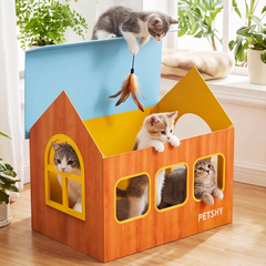 Corrugated Cardboard Cat House Scratcher