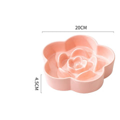 Ceramic Slow Feeder Bowl Flower Shape For Cat and Dog