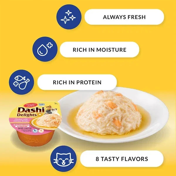 PetroomINABA Dashi Delights Tuna Variety Pack Cat Treats 12 Cups