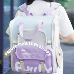 PurrPy Fresh Colours Pet Travel Backpack with Detachable Mini Bag