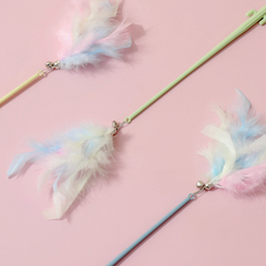 Feather Cat Teaser Wand with Bell