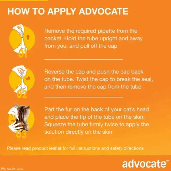 How to apply Advocate flea treatment for cats: step-by-step guide with pipette instructions