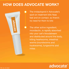 ADVOCATE Flea Heartworm and Worm For Small Cat 3pk (Orange)-Petroom