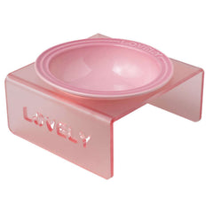 Acrylic Elevated Pet Bowl – Raised Cat & Dog Feeder Stand (Yellow, Pink, Sky Blue)-Petroom