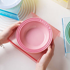 Acrylic Elevated Pet Bowl – Raised Cat & Dog Feeder Stand (Yellow, Pink, Sky Blue)-Petroom