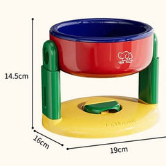 Adjustable Elevated Pet Feeder Bowl with Anti-Slip Suction Base-PETROOM