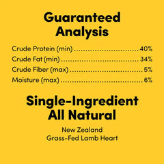 Animals Like Us Grass Fed Lamb Heart Freeze Dried Raw Dog Treats 85g-Petroom