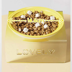 Acrylic Elevated Ceramic Pet Bowl Multicolor