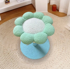 Blue Flower-Shaped Small Cat Tree Cat Scratcher-Petroom