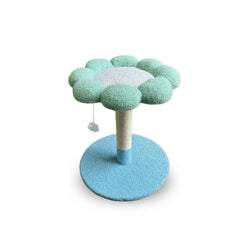 Blue Flower-Shaped Small Cat Tree Cat Scratcher-Petroom