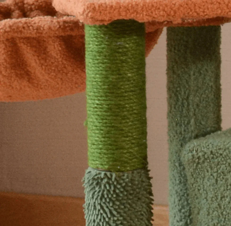 Cactus Cat Tree House Multi Level Condo Scratching Post-Petroom