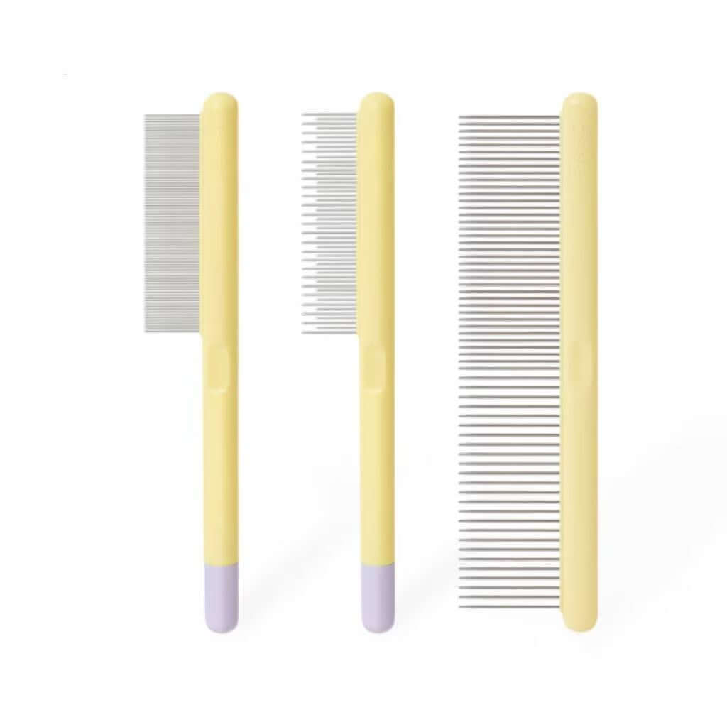 Cat Grooming Comb Set – Face Comb, Press Comb & Multi-Purpose Grooming Comb-Petroom