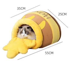 Cat Nest Honey Pot Shape Bed – Novelty Honeypot Cat House & Sofa Bed-Petroom