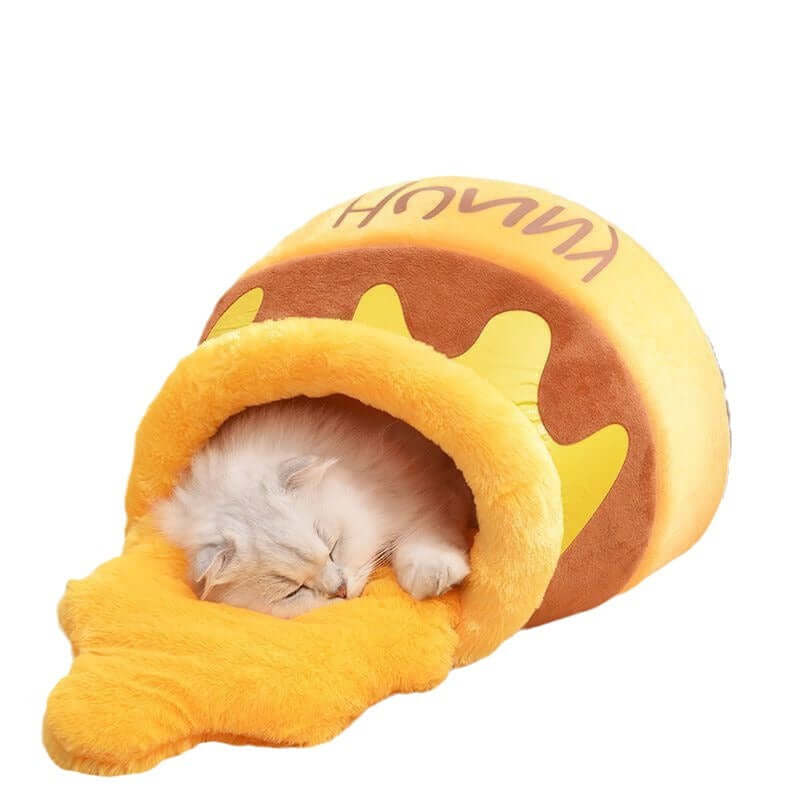 Cat Nest Honey Pot Shape Bed – Novelty Honeypot Cat House & Sofa Bed-Petroom