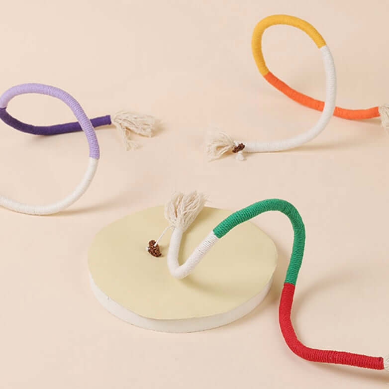 Cat Rope Toy – 70cm Catnip Chew Rope with Silvervine Fruit-Petroom