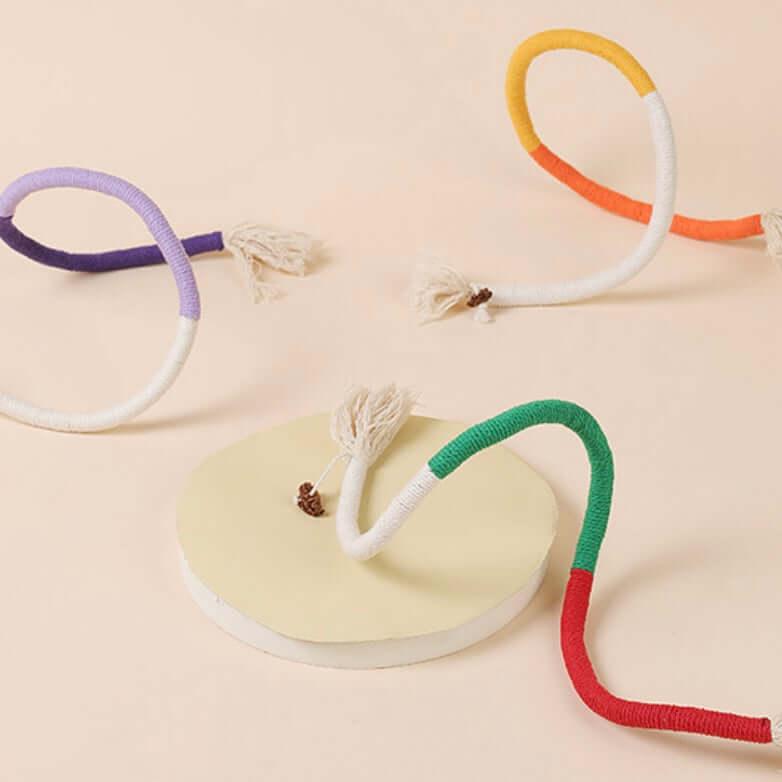 Cat Rope Toy – 70cm Catnip Chew Rope with Silvervine Fruit-Petroom