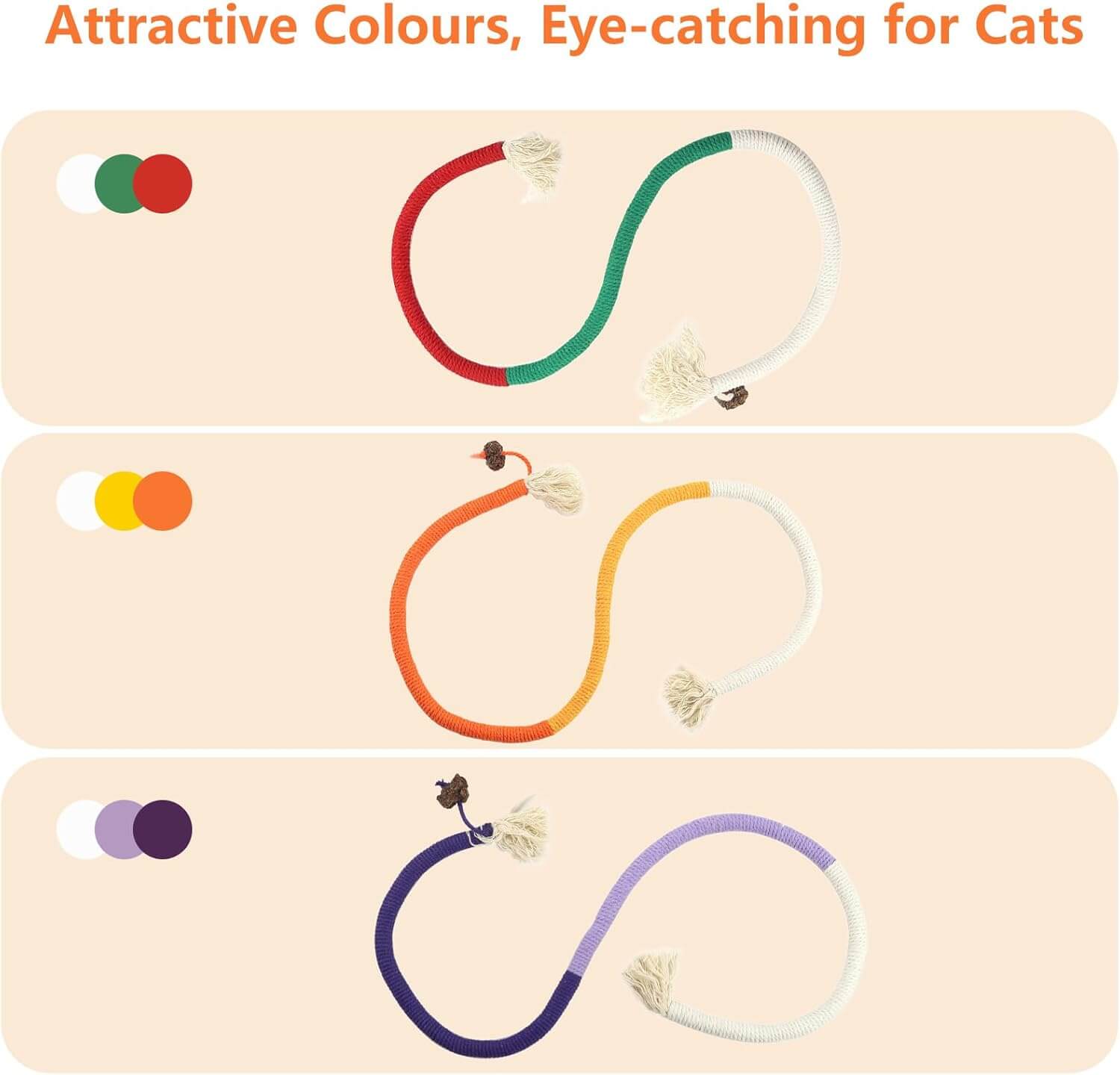 Cat Rope Toy – 70cm Catnip Chew Rope with Silvervine Fruit-Petroom