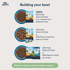 ZIWI Peak Steam & Dried pet food combinations for balanced meals, ideal for picky eaters