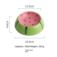 Ceramic Bowl Fruit Shape Pineapple Strawberry Lemon Pet Bowl-Petroom