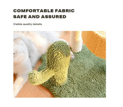 Coconut Cat Tree Tower Scratching Post Toys-Petroom