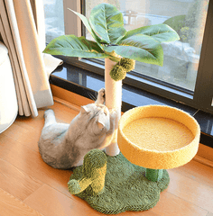 Coconut Cat Tree Tower Scratching Post Toys-Petroom