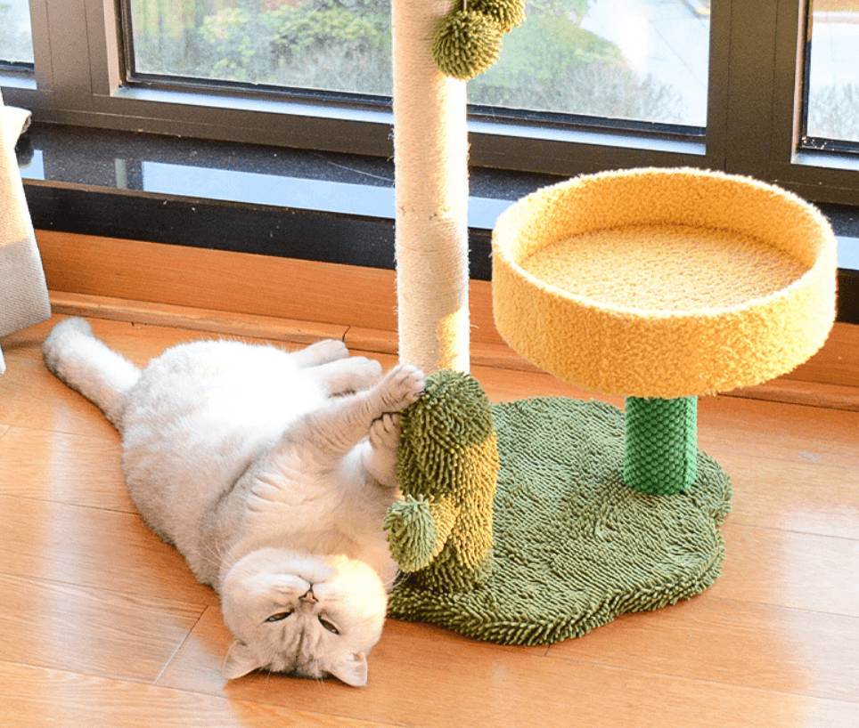 Coconut Cat Tree Tower Scratching Post Toys-Petroom