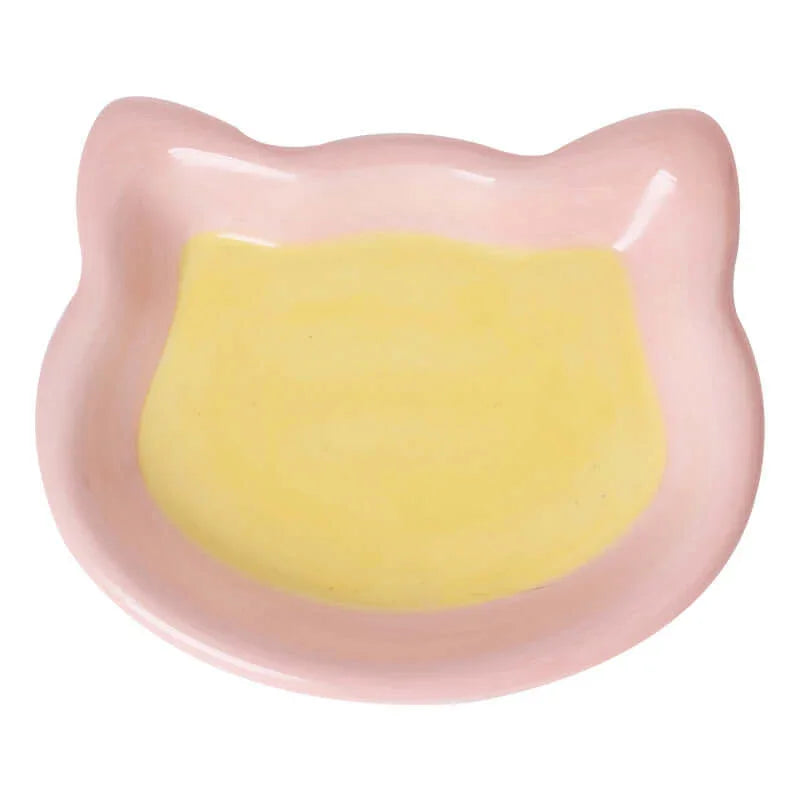 Cute ceramic pet non-slip food bowls in various shapes-Petroom