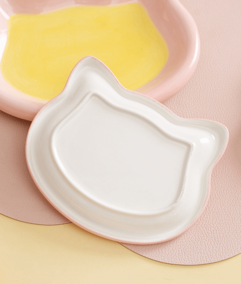 Cute ceramic pet non-slip food bowls in various shapes-Petroom