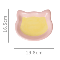 Cute ceramic pet non-slip food bowls in various shapes-Petroom