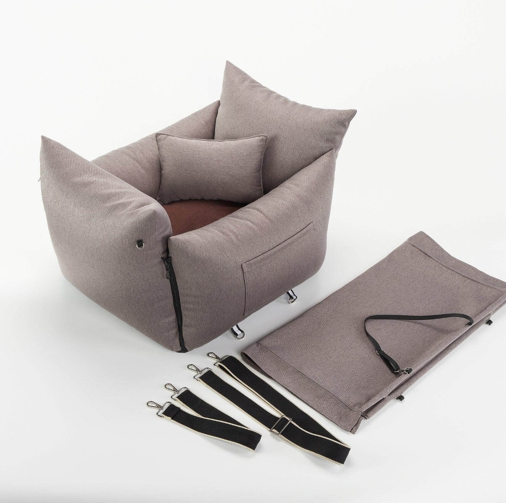 DOTOUUD 3-in-1 Pet Car Seat & Bed-Petroom