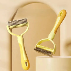 Dual-Sided Pet Dematting and Deshedding Comb for Cats and Dogs