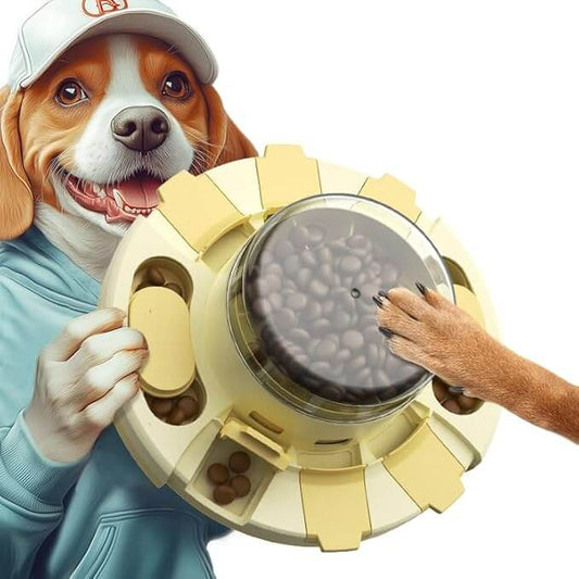 Dog Puzzle Toy & Slow Feeder 3-in-1 Interactive Food Dispenser-Petroom