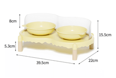 Dual Elevated Ceramic Pet Bowl – Food & Water Station-Petroom