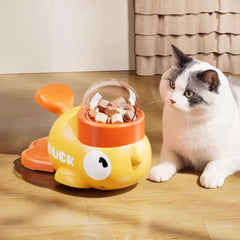 Duck-Shaped Interactive Feeder & Puzzle Cat Toy For Cats&Dog-PETROOM