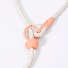 Durable Cotton Nylon Pet Rope Leash – Adjustable Slip Lead with Metal Ring-Petroom