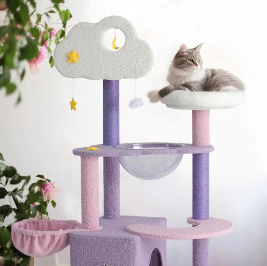 Echo Super Large Cat Tree With Scratching Post (Height 170cm)-Petroom