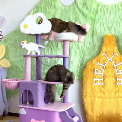 Echo Super Large Cat Tree With Scratching Post (Height 170cm)-Petroom