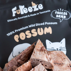 FUREEZE Freeze Dried Diced Possum 50g-Petroom